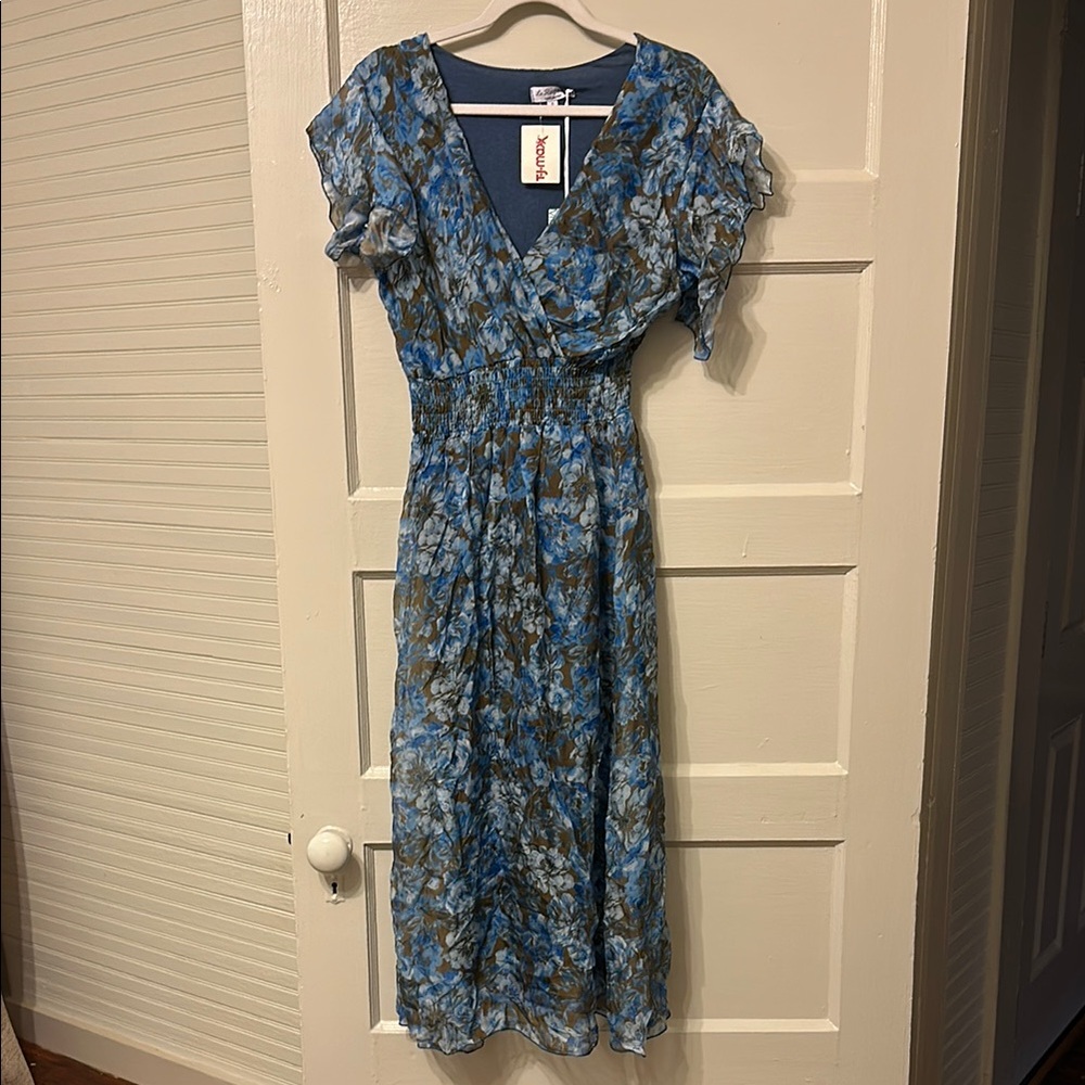 Floral Blue Dress
